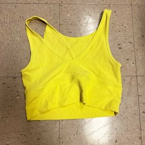 Lululemon neon yellow workout top
